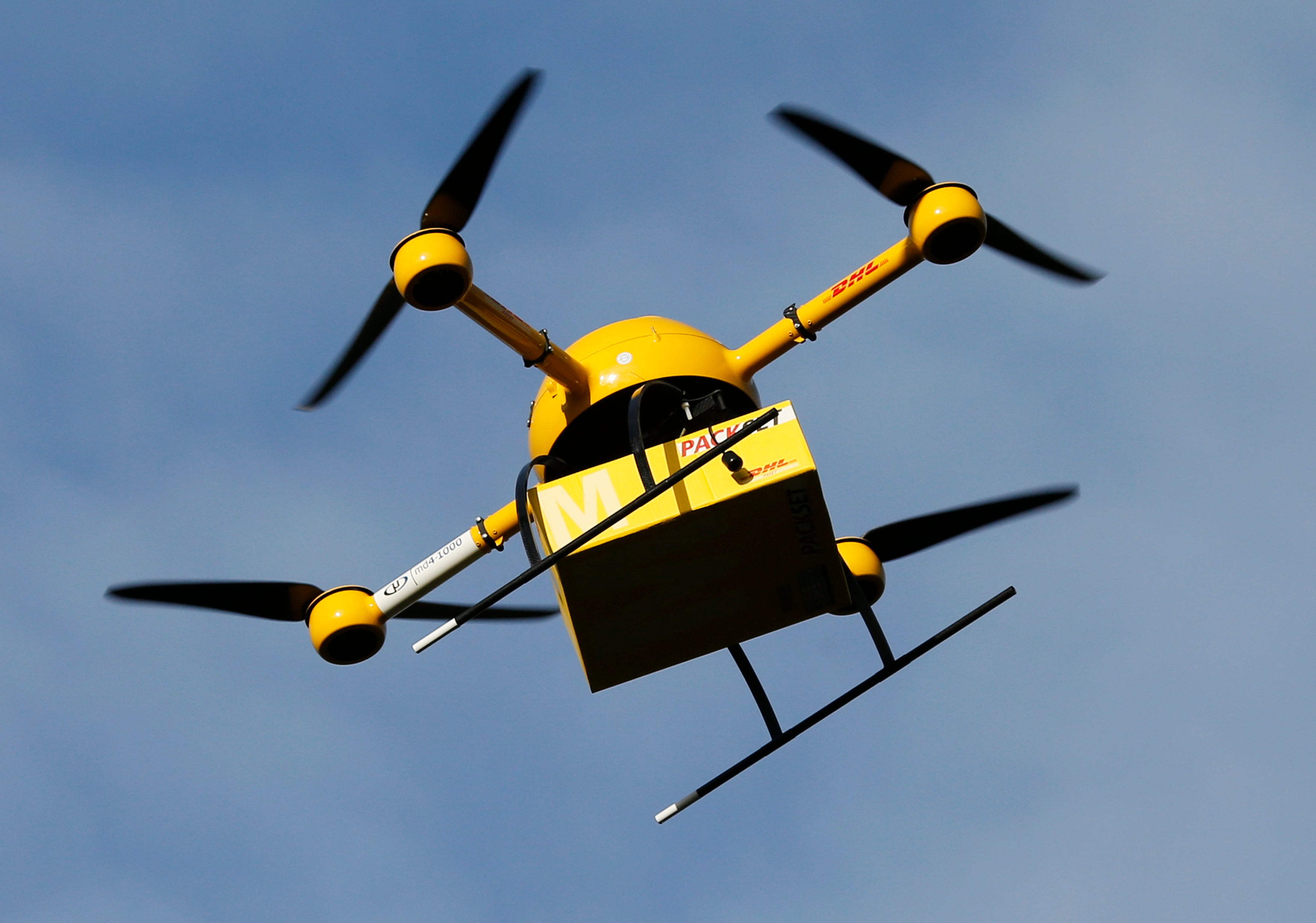 Germany See DHL's futuristic "parcelcopter" drone deliver packages