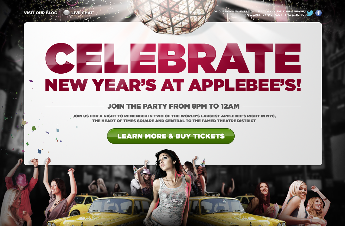 Celebrate New Years Eve at Applebees for 375? CBS News