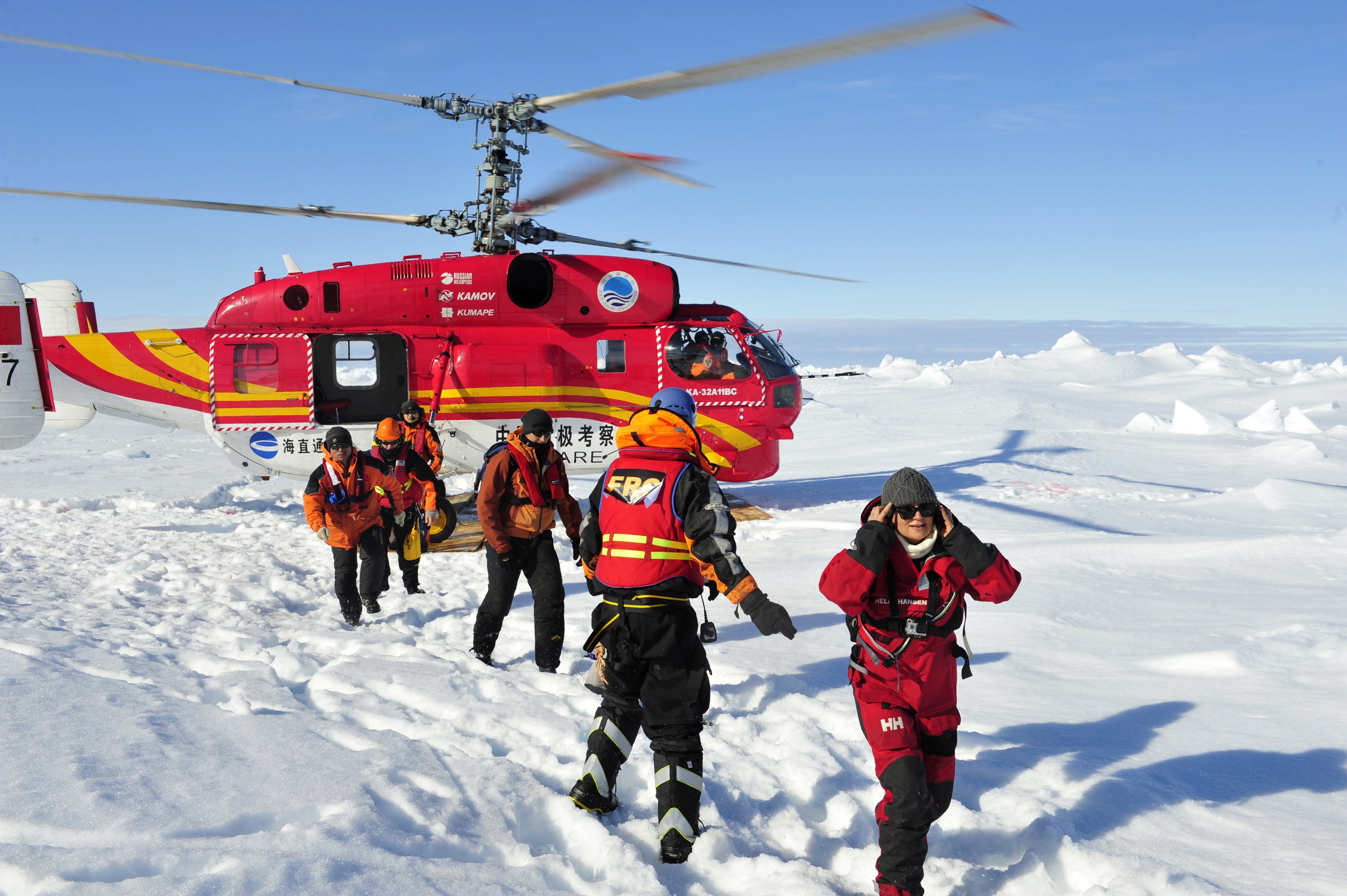 Antarctica Helicopter rescue for stranded Antarctic ship Pictures