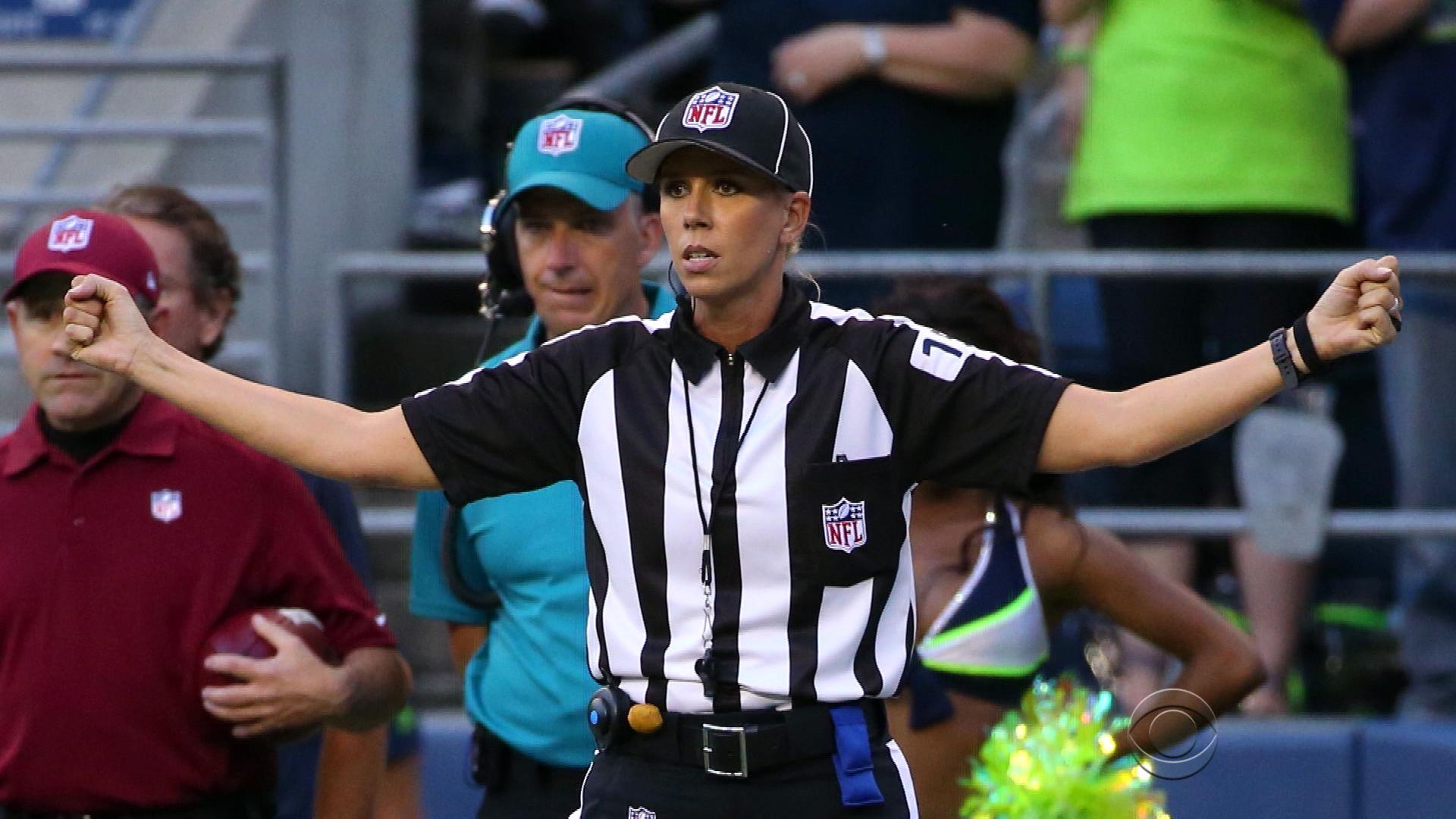 Against the odds, wife and mom of 3 now NFL referee CBS News