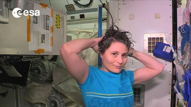 How To Take A Shower In Space Cbs News