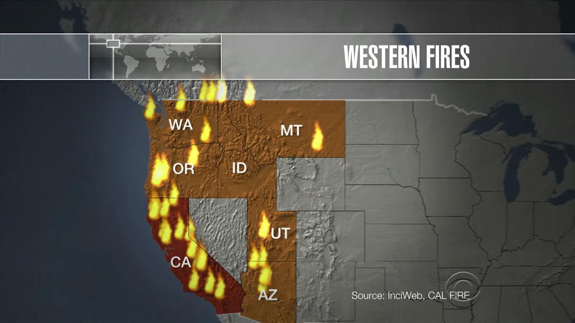 Western Us Fire Map 2024 United States Map