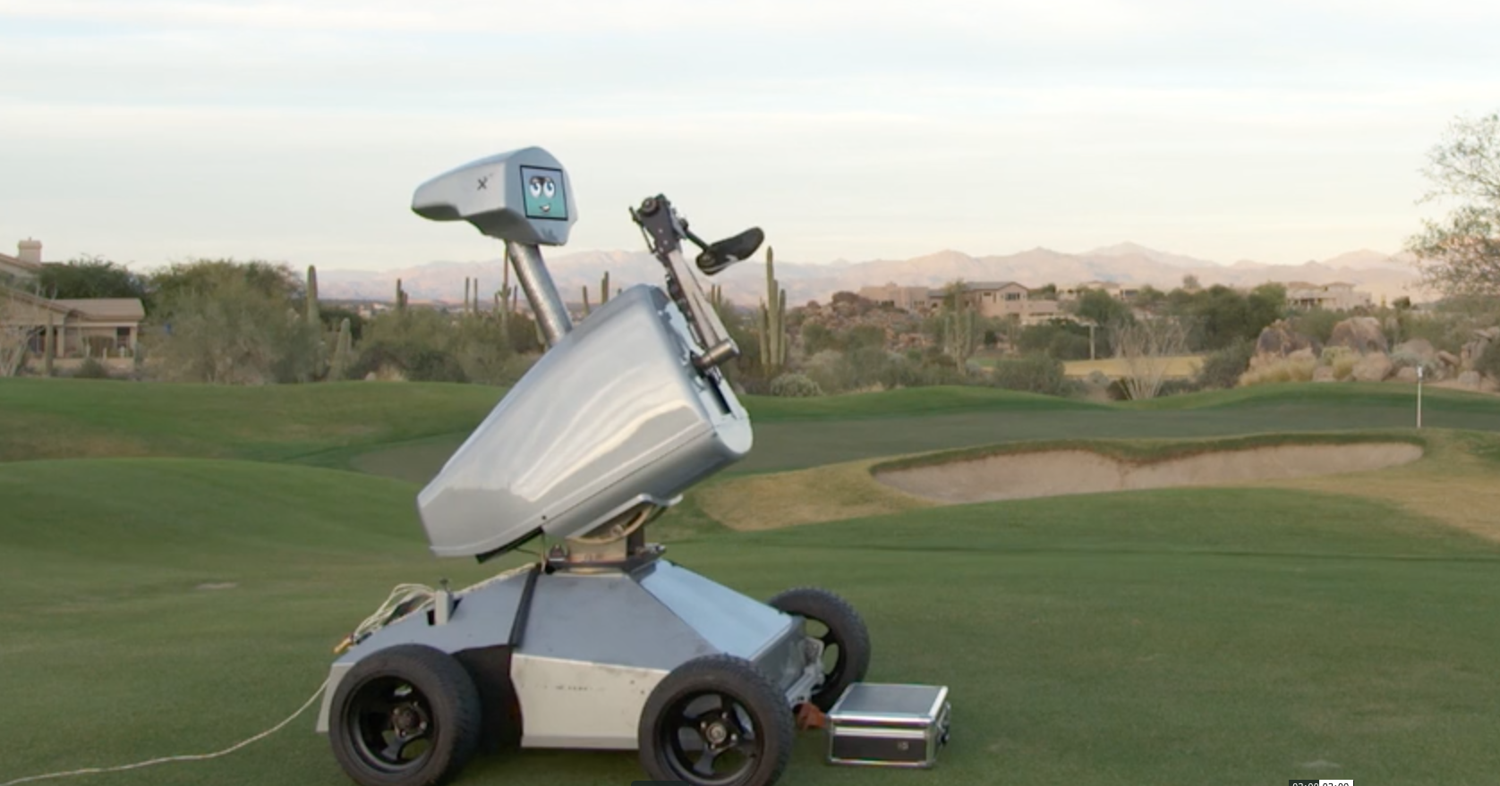 Golf robot LDRIC sinks a hole-in-one at PGA event - CBS News