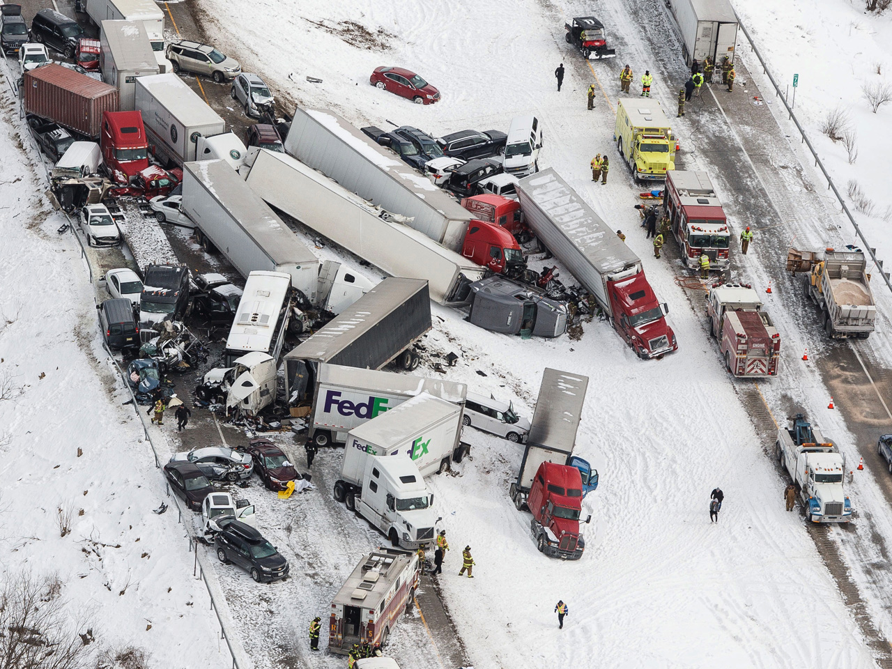 Dozens of vehicles involved in deadly pileup on Interstate 78 in
