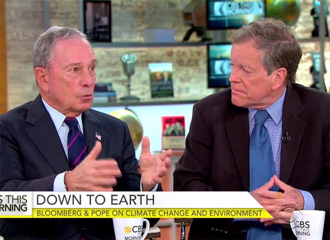 Mike Bloomberg, Carl Pope say jobs come from clean energy, not coal - CBS News