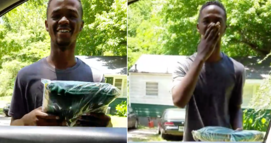 Special ed teacher surprises student with graduation cap and gown, brings him to tears - CBS News