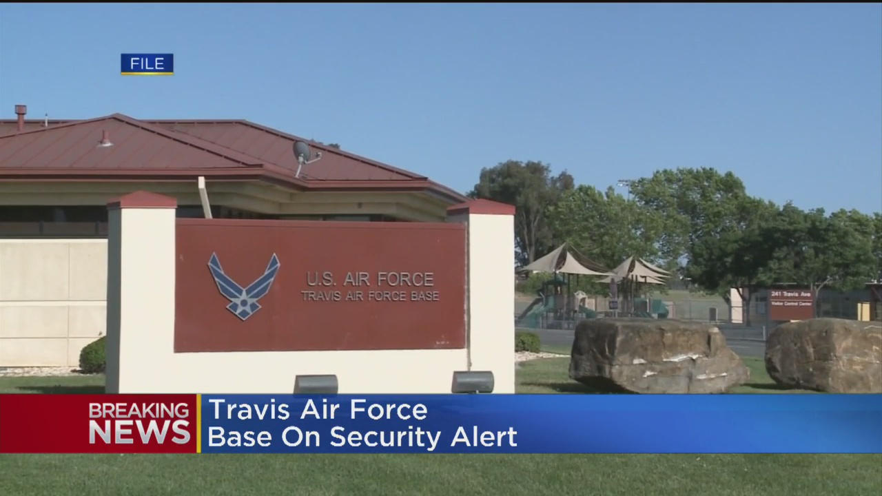 Travis Air Force Base lifts lockdown after "real world security incident" - CBS News