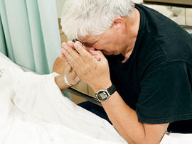 end of life care, praying, sick, dead, old, dying, generic, stock