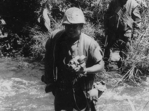 Ray Bribiesca, working as a cameraman in Vietnam