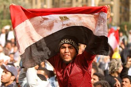 Protesters in Cairo's Tahrir Square
