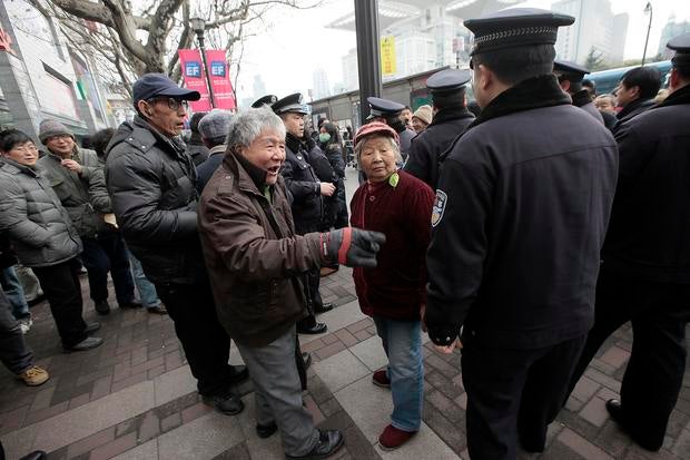 China protesters told to go home