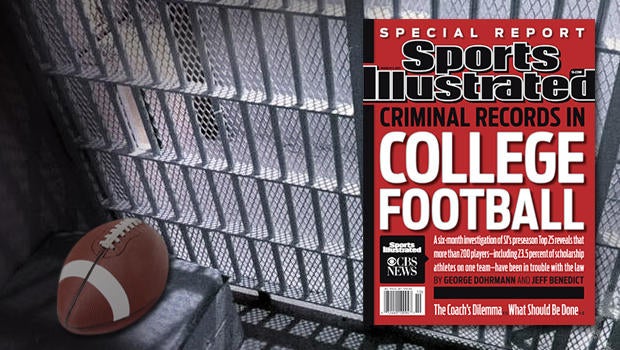 Football in jail cell and Sports Illustrated cover