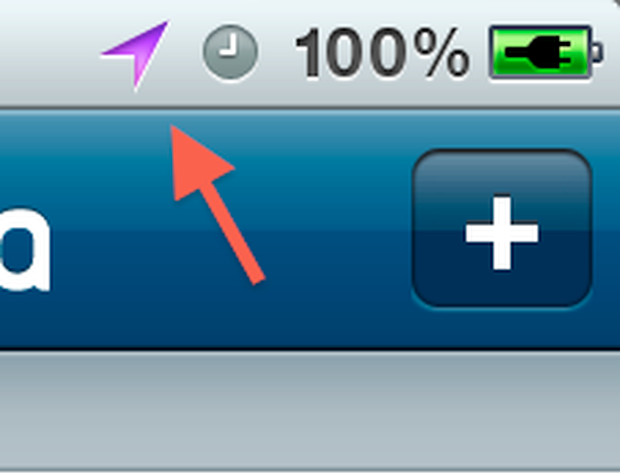 The location notifier, which lets users know if an application is using your location.