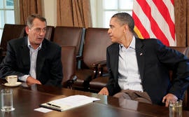 President Obama and House Speaker John Boehner
