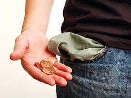 telomeres, no money, poor, empy pocket, broke, stock, 4x3