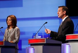 Tim Pawlenty and Michele Bachmann