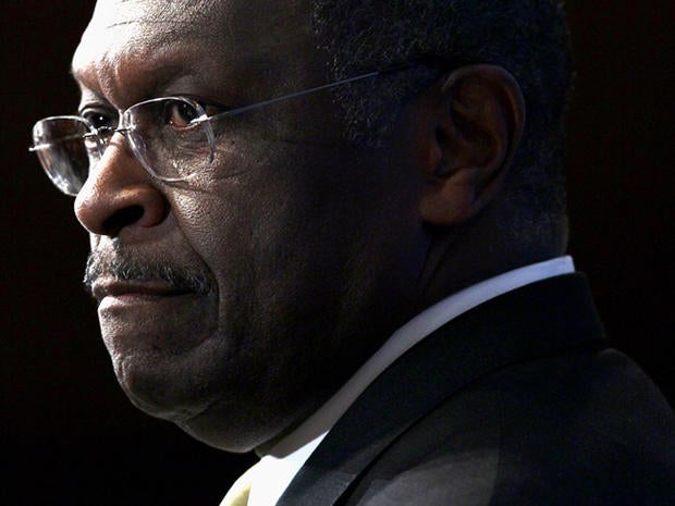 WASHINGTON, DC - OCTOBER 31: Republican Presidential candidate Herman Cain delivers remarks at The National Press Club October 31, 2011 in Washington, DC. Cain has denied accusations made in a report of sexual harassment while he was president of the National Restaurant Association. Cain is tied with former Massachusetts Governor Mitt Romney at the top of the Des Moines Register's recent survey of likely caucus-goers in Iowa.