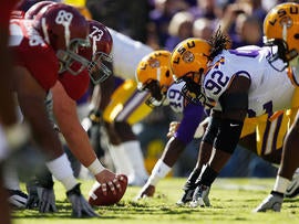 Louisiana State University Tigers play Alabama Crimson Tide