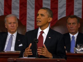 President Obama during his 2012 State of the Union Address