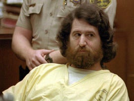 Robert Dewey Hoskins, 38, in Superior Court as Judge Jacqueline Conner sentences him to 10 years in prison for stalking and terrorizing pop star Madonna, in Los Angeles. Police are asking for the public's help in locating Hoskins, who walked away from a Los Angeles-area mental hospital on Feb. 3. Hoskins, 54, is "highly psychotic" and can be extremely violent and should not be approached by members of the public, police said in a news release Thursday, Feb. 9.