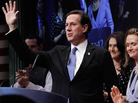 Republican presidential candidate and former U.S. Senator Rick Santorum