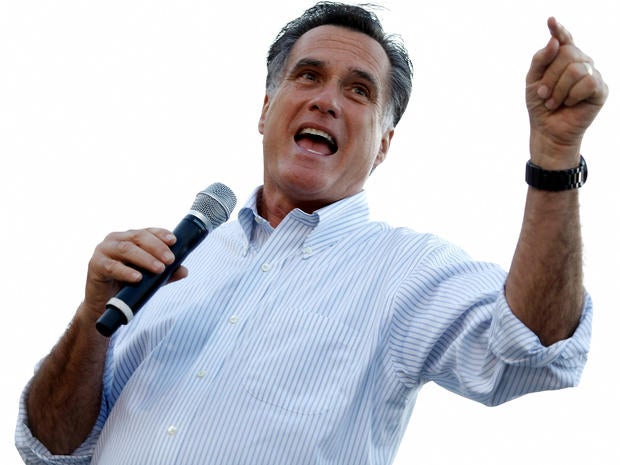 Former Massachusetts Gov. Mitt Romney holds a town-hall campaign meeting on the campus of Bradley University March 19, 2012, in Peoria, Ill.