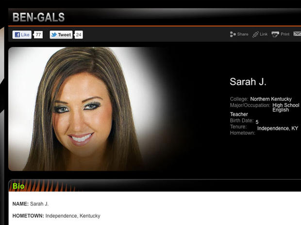 Former Cincinnati Bengals Cheerleader Sarah Jones Photo Pictures CBS News