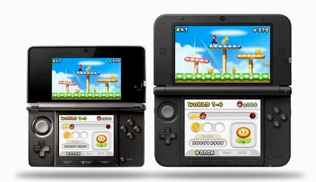 Nintendo's new 3DS XL, alongside the 3DS.