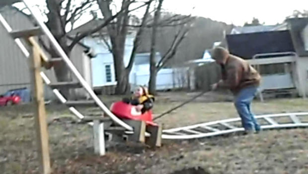 Dad builds a backyard roller coaster for his daughter  CBS News