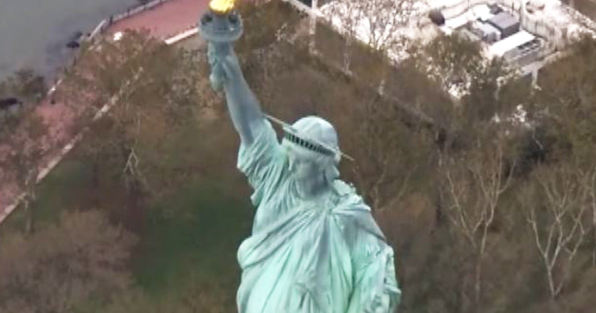 Sandy damage to Statue of Liberty, Ellis Island Videos CBS News
