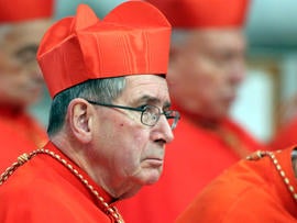 Cardinal Roger Mahony, former archbishop of Los Angeles, attends a ceremony held by Pope Benedict XVI at the Saint Peter's Basilica Feb. 18, 2012, in Vatican City.