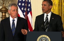 Obama: "Chuck Hagel is the leader that our troops deserve"