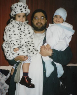 Shaker Aamer and his two oldest kids.