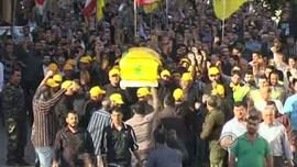 A funeral for a Hezbollah fighter in Lebanon.