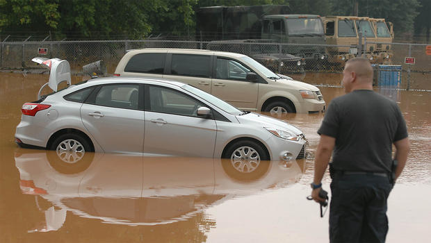 Heavy rains caused massive flooding in North Carolina Sunday, July 28, 2013.