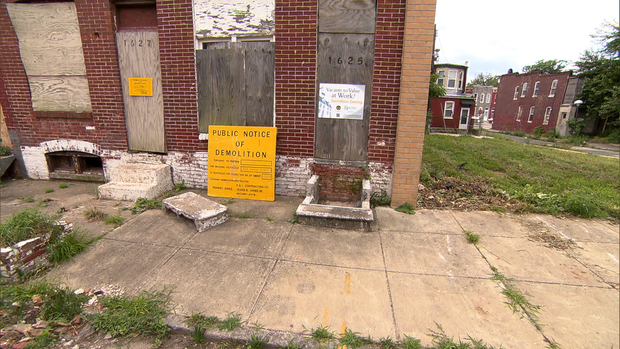 Abandoned homes in Baltimore, Maryland.
