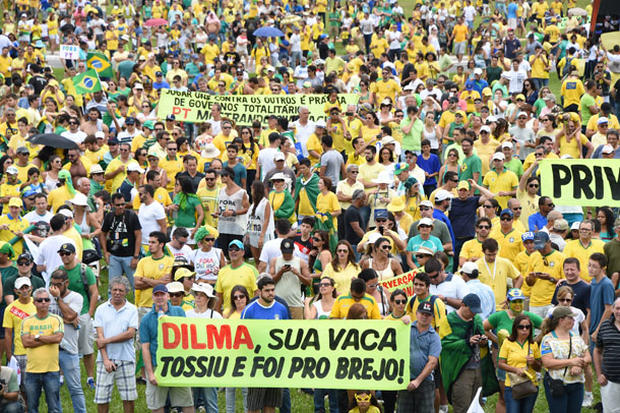 Rio De Janeiro Nearly A Million March To Oust Brazils President