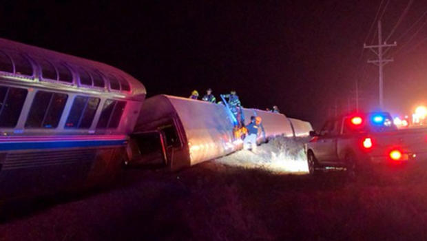 Amtrak train derails in southwest Kansas; injuries reported