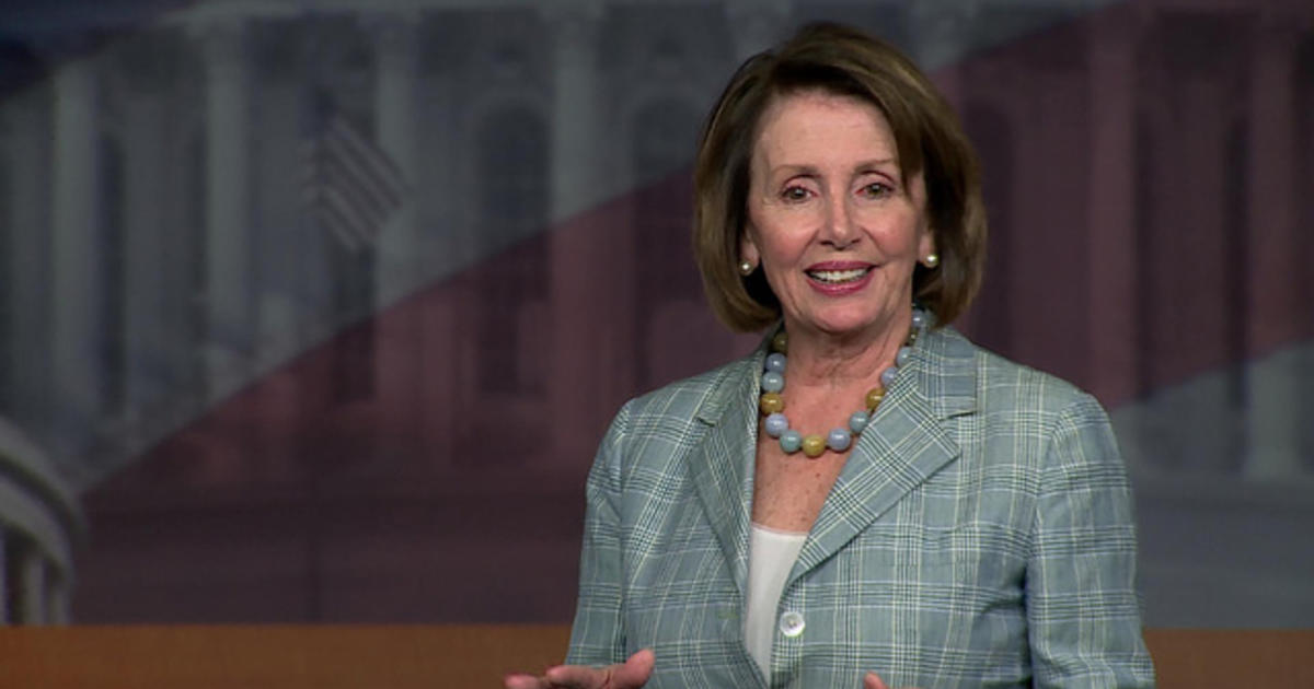 Nancy Pelosi addresses Democrats sit-in. 