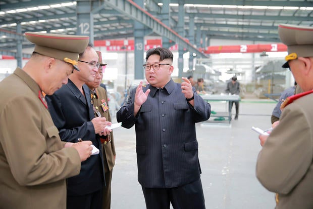 North Korean leader Kim Jong Un visits the Chollima Building Materials Complex, in this undated photo released by North Korea's Korean Central News Agency (KCNA), July 27, 2016.