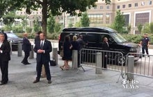Hillary Clinton leaving the 9/11 anniversary ceremony early