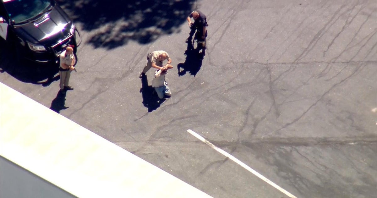 Driver surrenders in Calif. after hours-long police pursuit in stolen big rig - CBS News