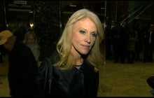 Kellyanne Conway speaks with reporters about Trump's transition