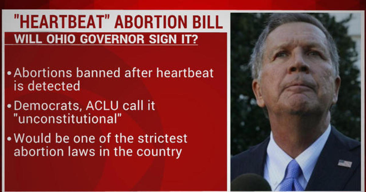 "Heartbeat" abortion bill goes to Ohio Governor's desk