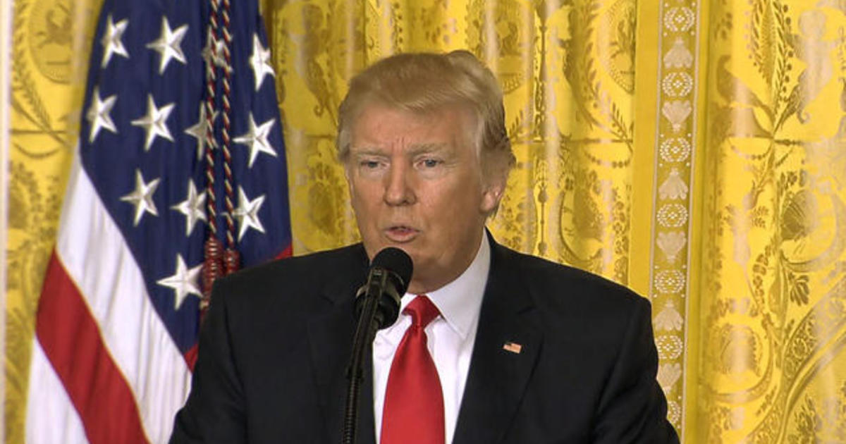 President Trump holds freewheeling news conference