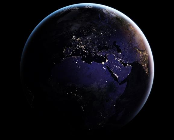 earth at night nasa