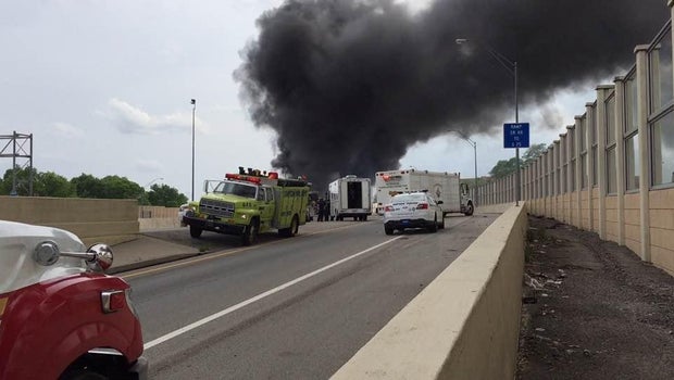 Massive fire erupts on I-75 after deadly Ohio tanker crash