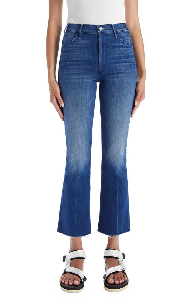 Mother The Hustler Frayed Ankle Jeans 