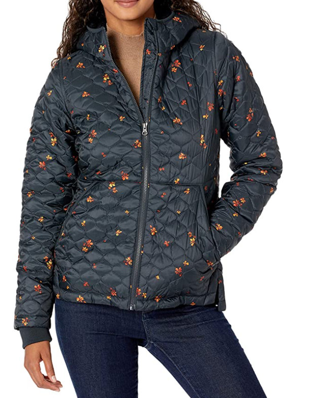 Sherpa lined hooded puffer jacket 