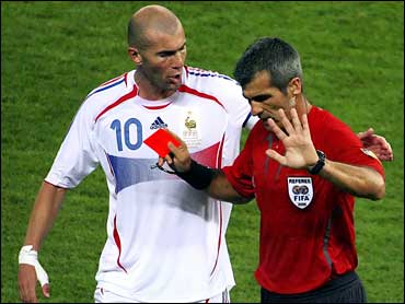 France Reacts To Zidane S Red Card Cbs News